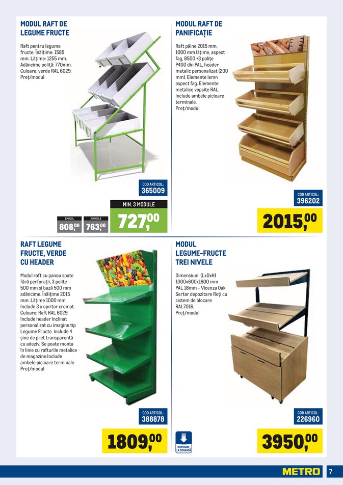 Catalog METRO cu echipamente pentru magazinul tau - Sina Pret
