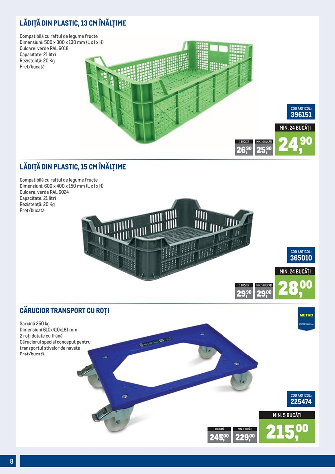 Catalog METRO cu echipamente pentru magazinul tau - Sina Pret