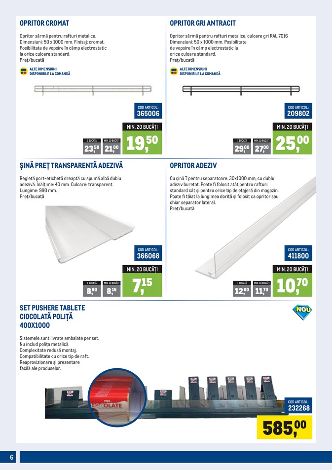 Catalog METRO cu echipamente pentru magazinul tau - Sina Pret